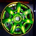 диски Bentley, центр и полка отполирована и накрыты цветным лаком